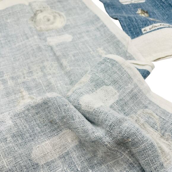 Kay Dee VTG 1950s MCM Hand Printed Linen Tea Towel Set American Pewter Kitchen - Picture 14 of 16